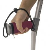 Pair Of Neoprene Soft Grip Crutch Handle Covers With Wrist Strap - Purple
